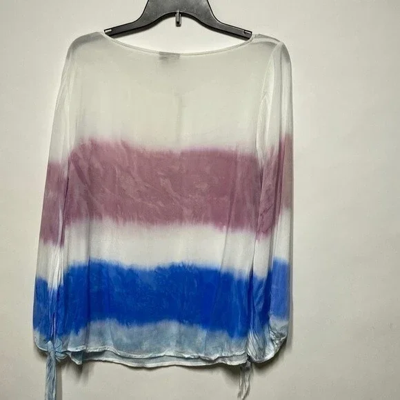 Holding Horses Tie Dye Americana Peasant Blouse M - Picture 7 of 12